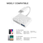 Adapter 4u1 Lightning na USB-C/SD/SD/Micro/USB citac kartica za iPhone | iPad - Slika 3