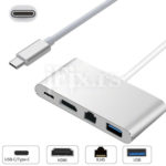 4u1 Hub USB-C na USB 3.0/Ethernet/HDMI/USB-C - Slika 3