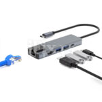 Hub USB-C na USB 3.0 x2, HDMI 4K, Lan, USB-C 5u1 - Slika 4