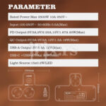 EU lopov | adapter 2 uticnice 2500W + 2xUSB QC3.0 18W + USB-C PD 20W Ldnio SE2337 - Slika 9