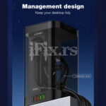 EU stanica za napajanje 2500W 4 uticnice + 3xUSB QC PD 30W, Wireless 15W Ldnio SEW4485 - Slika 6