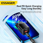 Punjac Gan USB-C + USB 20W Essager ECTAC-HMB01-P - Slika 4