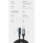 USB-C na USB-C kabl Essager 100W 2m EXCT1W-HCA0G-P - Slika 13