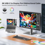 Dvosmerni USB-C na DisplayPort kabl 8K/60Hz Kettz TC-K860 2m - Slika 2