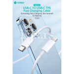 USB-C na USB-C kabl 5A 60W PD Coteci 32117 1m - Slika 2