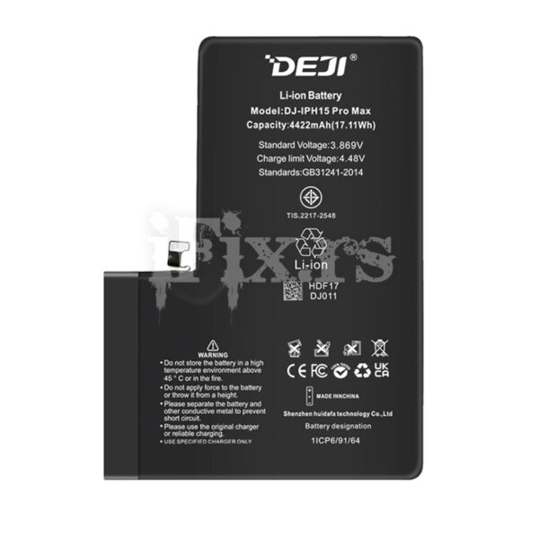 Baterija za iPhone 15 Pro Max 4422mAh DEJI