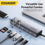 7u1 Hub USB-C na HDMI/USB-C/PD/USB-A 3.0 x2/SD/TF Essager EHB7-SX0G-Z - Slika 2
