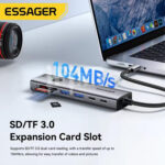7u1 Hub USB-C na HDMI/USB-C/PD/USB-A 3.0 x2/SD/TF Essager EHB7-SX0G-Z - Slika 3
