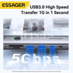 7u1 Hub USB-C na HDMI/USB-C/PD/USB-A 3.0 x2/SD/TF Essager EHB7-SX0G-Z - Slika 4