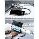 7u1 Hub USB-C na HDMI/USB-C/PD/USB-A 3.0 x2/SD/TF Essager EHB7-SX0G-Z - Slika 5