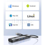 7u1 Hub USB-C na HDMI/USB-C/PD/USB-A 3.0 x2/SD/TF Essager EHB7-SX0G-Z - Slika 8