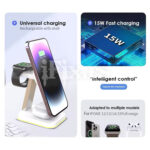 Bezicni magnetnipunjac 3u1 za iPhone, Apple Watch i AirPods 15W - Slika 3