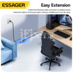 RJ45 eternet produzni adapter 10Gbps Essager EZJRJW-XT0G-P - Slika 5