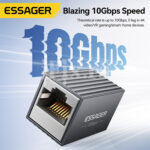 RJ45 eternet produzni adapter 10Gbps Essager EZJRJW-XT0G-P - Slika 2