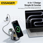 Bezicni magnetni punjac 4u1 za iPhone, Apple Watch i AirPods Essager EWXZM-YL01-Z - Slika 3