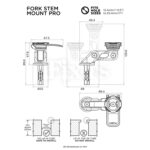 Drzac za telefon na viljušku motora Quad Lock Fork Stem Mounts Pro - Slika 3