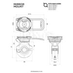 Drzac za telefon na retrovizor motora Quad Lock - Slika 2