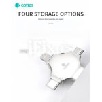 USB flash memorija 64GB USB 3.0/micro USB/Type C/Lightning Coteci CS8836 - Slika 3