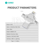 USB flash memorija 64GB USB 3.0/micro USB/Type C/Lightning Coteci CS8836 - Slika 6