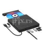 Eksterni CD/DVD/BR citac/rezac + 2x USB-A + USB-C + SD/TF citac Onten OTN-UCD22 - Slika 3